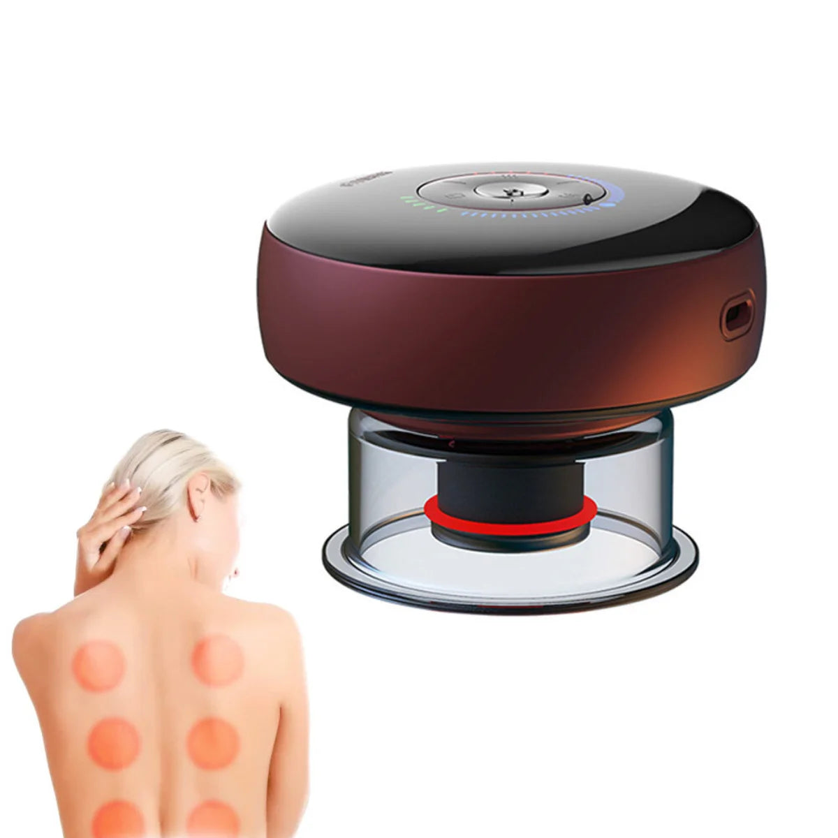 Electric Cupping Therapy Guasha Massager USB Cervical Mini Anti Cellulite Magnet Vibration Muscle Body Shoulder Neck Device