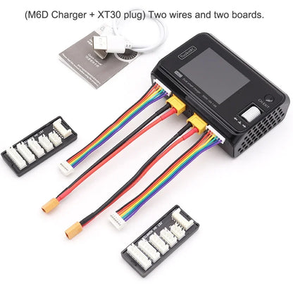 ToolkitRC M6D 15Ax2 DC Dual-channel Mini Charger Discharger for Output 1-6s Lipo LiHV Lion NiMh Pb Cell Checker Tester