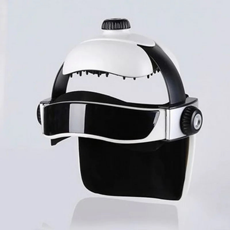 Electric Heat Head Massage Helmet Automatic Air Pressure Vibration Neck Massage Music Eye Massage Muscle Stimulator Health Care