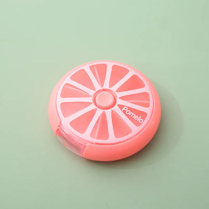 Portable Small Round Pill Box Portable 7 Days A Week Travel Pill Box Tablet Storage Box Container