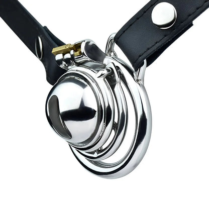 Stainless Steel Pot Lid Chastity Lock Lightweight and Smooth Anti-Escape Male Convenient Urination Penis Cage Exerciser