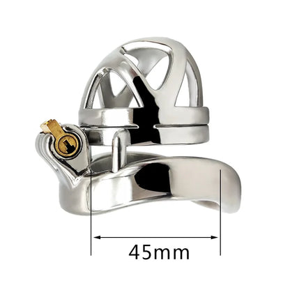 A Short Small Chastity Cage, Stainless Steel Penis Bird Cage, Anti-derailment, and Wearing A Chastity Device When Going Out.