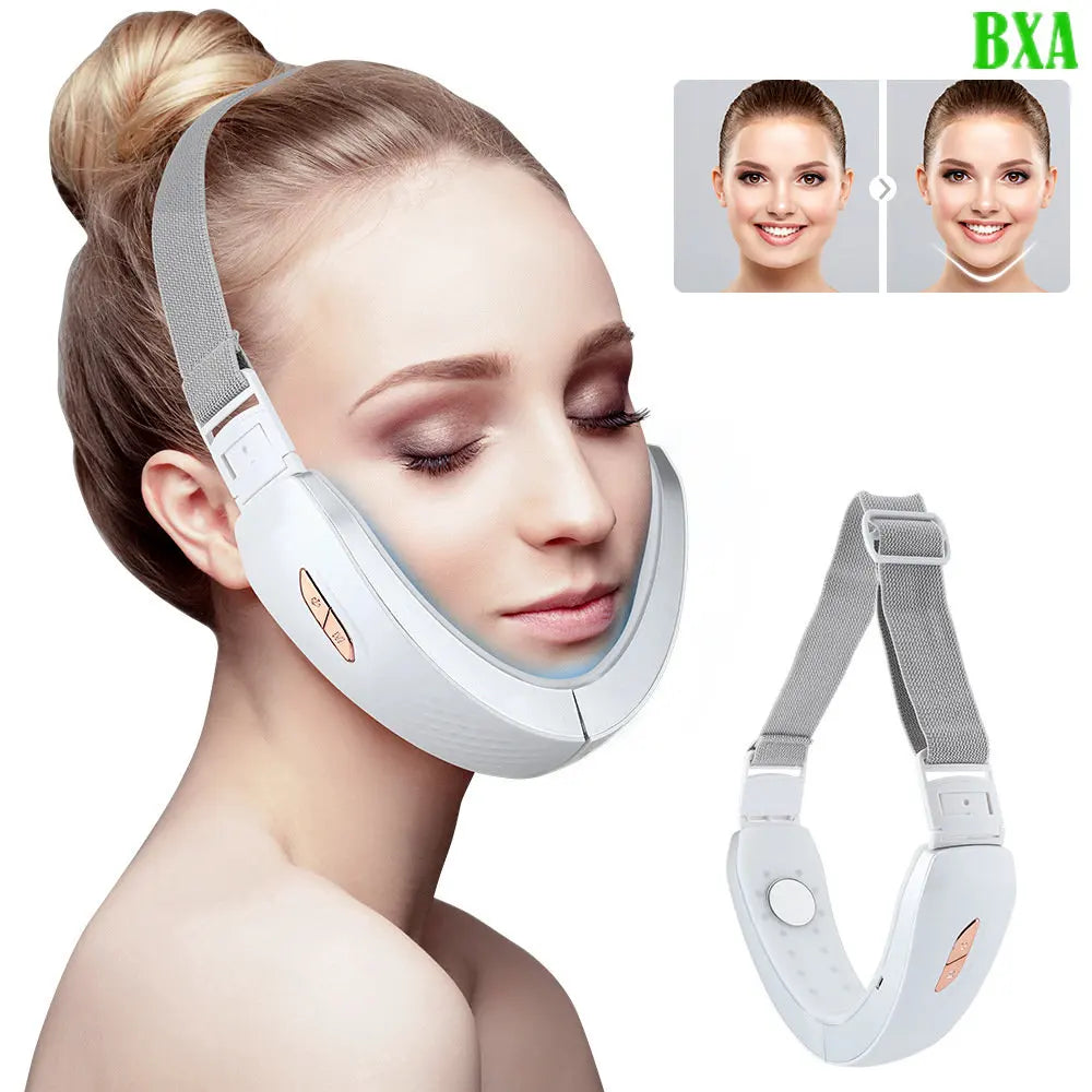 New EMS Electric Facial Massager V-Line Up Lift Belt V Face LED Face Skin Lifting Firming Beauty Device Double Chin Reducer