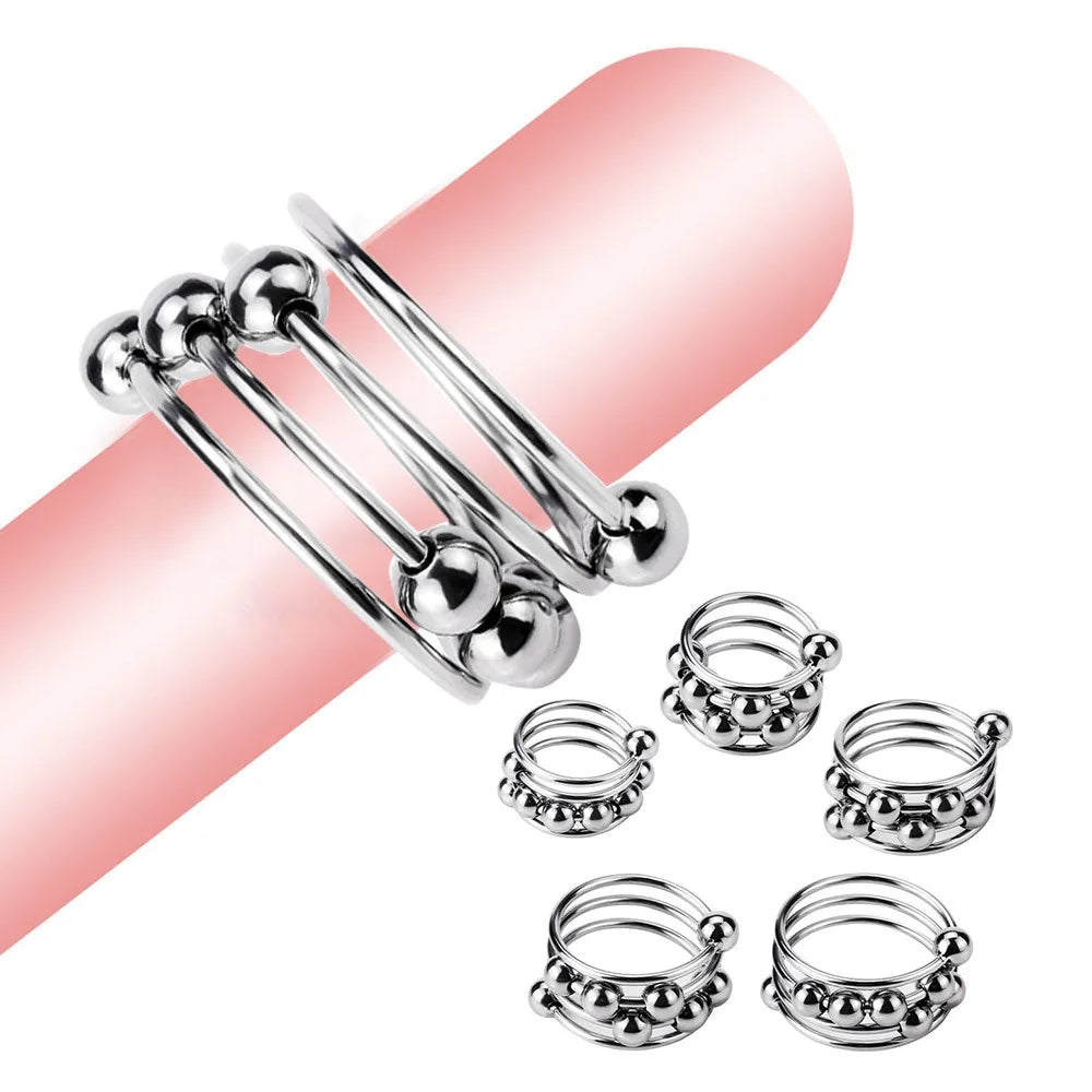 1PCS Metal Penis Loop Rings Cock Rings Sex Toys for Men Male Time Delay Premature Ejaculation Cock Ring for Couples