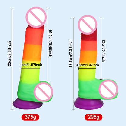 Soft Skin Feels G-spot Dildo Realistic Multicolor Dildo Big Penis with Suction Cup Sex Toys for Women Female Masturbation 18+