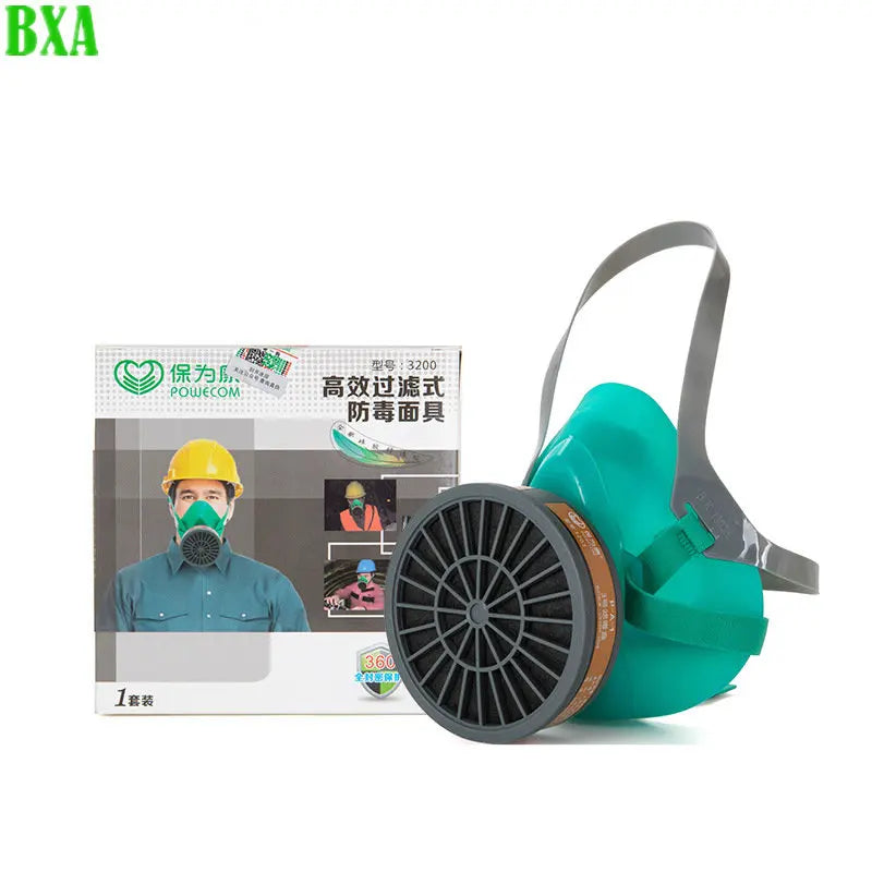 Comfortable 3200 Silicone Gas Mask 3203 Activated Carbon Filter Box Chemical Spray Paint Organic Steam Toluene Assembly Parts