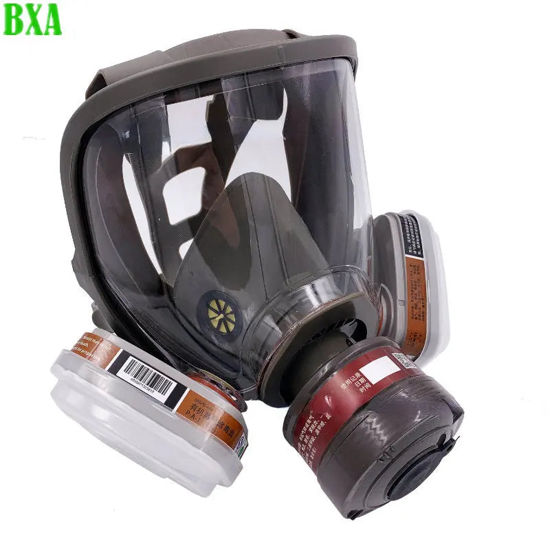 Protective Scratch Resistant Industrial Painting Spray Protection Respirator Full Face Gas Mask Safety Dust Filter Replaceable