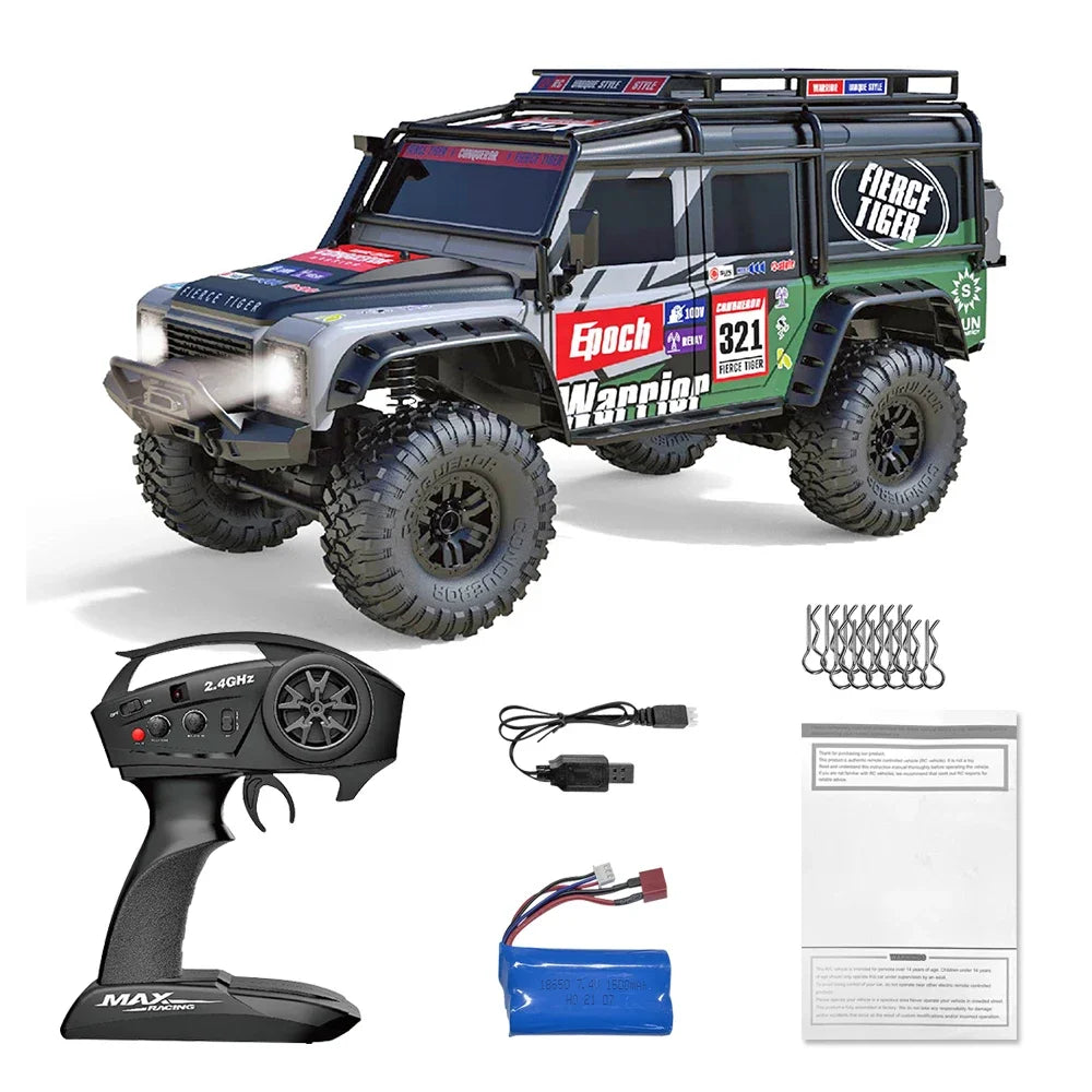 1:10 Rc Cars 2.4g 4WD Remote Control Off-road Truck Led Lights Rtr Model Off-road Monster Truck Children's Toy Gift