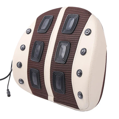 Electric Back Massage Cushion Vibration Pulse Mugwort Heating Lumbar Therapy Magnetite Massager backrest Relieve Spine Stiffness