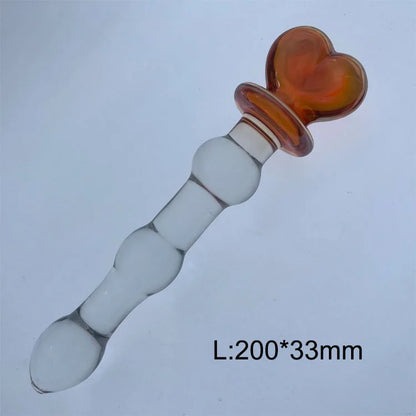 1PCS Anal Sex Toys Magic Wand Crystal Glass Stick Fake Parasol Anal Plug(L/XL) Masturbation Dildos Sex Toy for Women Men Female