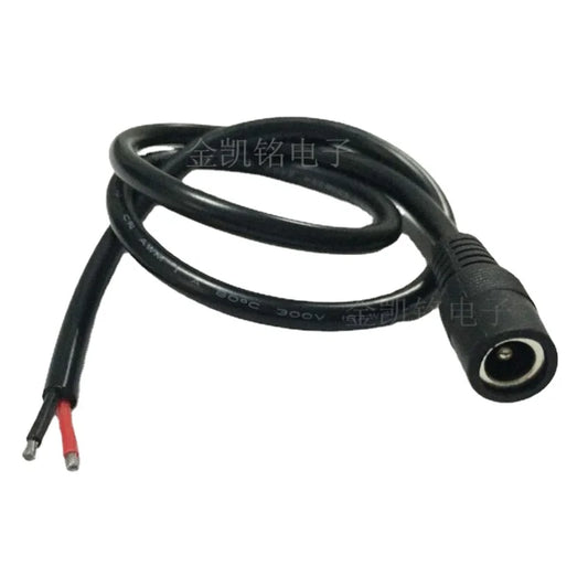 Thick Copper 0.75mm² 10A 12V Monitor Power Cable, DC5.5*2.1 Female Connector, 0.5m Length