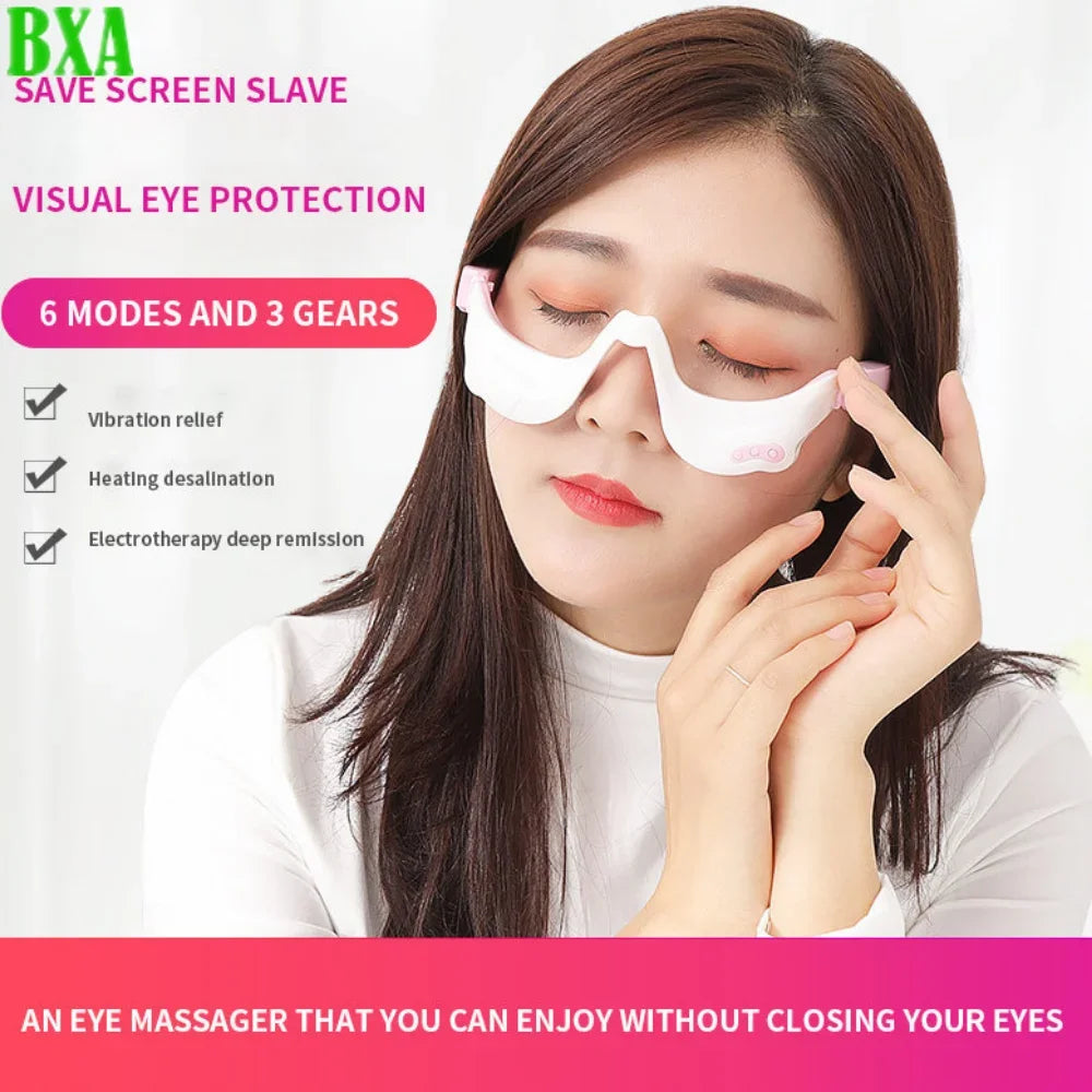 Hot Compress Eye Massager Microcurrent Skin Care Electric Lift And Tighten Household Beauty Instrument Machine Eye Massage Pouch