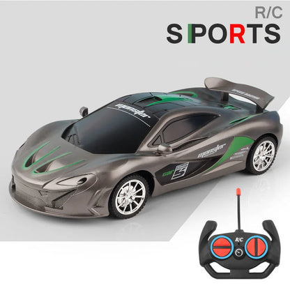 1:18 4DWC RC Car With Led Light  Radio Remote Control Cars Sports Car High-speed Drift Car Boys Toys For Children