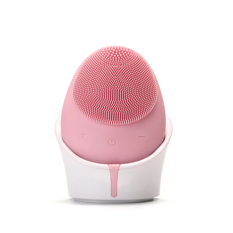 Ultrasonic Silicone Face Cleansing Brush Electric Wireless Charger Waterproof Facial Cleansing Instrument Massage Relaxation