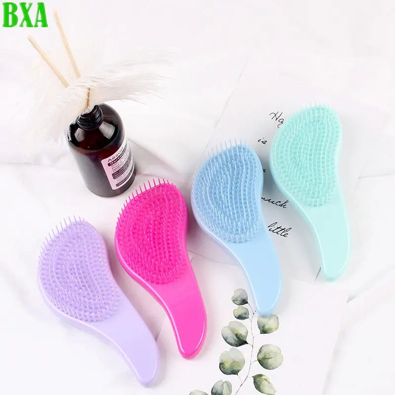 1pc Handle Hair Comb Portable Anti Static Massage Hair Brush Detangle Shower Massage Hairbrush Combs Salon Hair Styling Tools