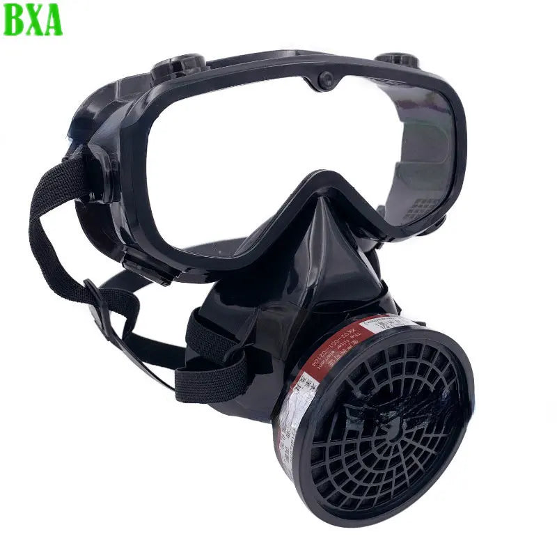 Windproof Protective Anti Bacteria Dust Safety Gas Mask Goggles Spray Paint Chemical Pesticide Filter Box Respirator Widely Used