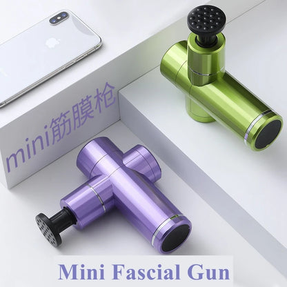 1500-3500 RPM Mini Fascia Gun 5 Heads Muscle Massage Vibration Relieves Sore Fitness Massager 2200MA USB Charge