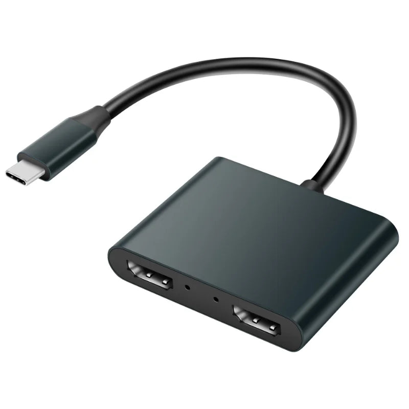 4-in-1 Type-C Dock with Dual HDMI | Type-C To Dual HDMI Adapter with USB Hub