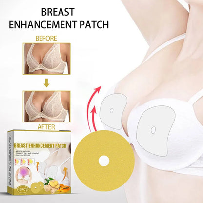 10PCS Breast Enhancement Pads Ginger Botanical Ingredients Sexy Chest Lifting and Firming Large Chest Cream Breast Patch Care