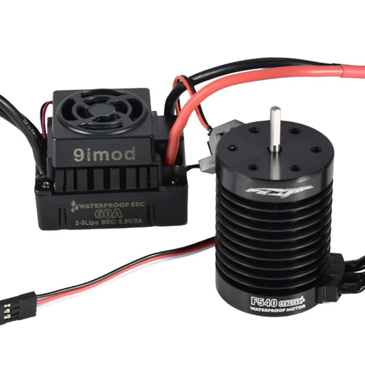 Arrival 9imod F540-V2 4370KV Brushless Sensorless Waterproof Motor 3.175mm+60A ESC for 1/10 RC Car