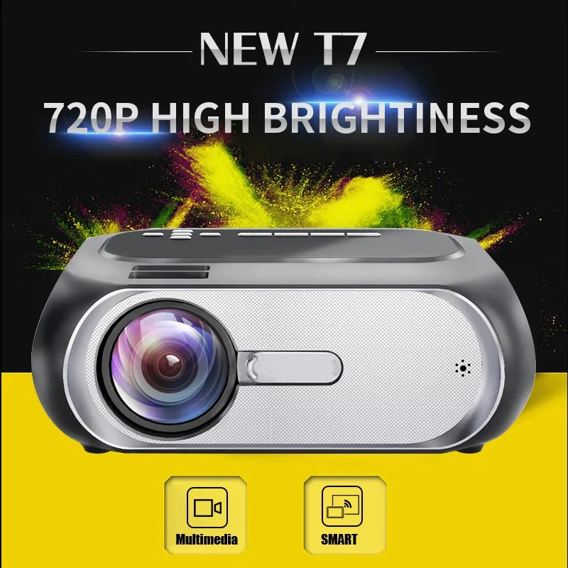 T7 HD Portable Mini Home LED Projector: Cross-Border Miniature Family Projector