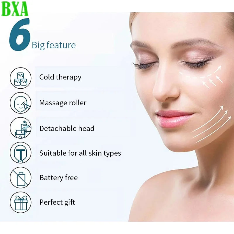 BXA 1Pc Face Roller Cool Ice Roller Massager Skin Lifting Tool Face Lift Massage Anti-wrinkles Muscle Relax Face Skin Care Tools