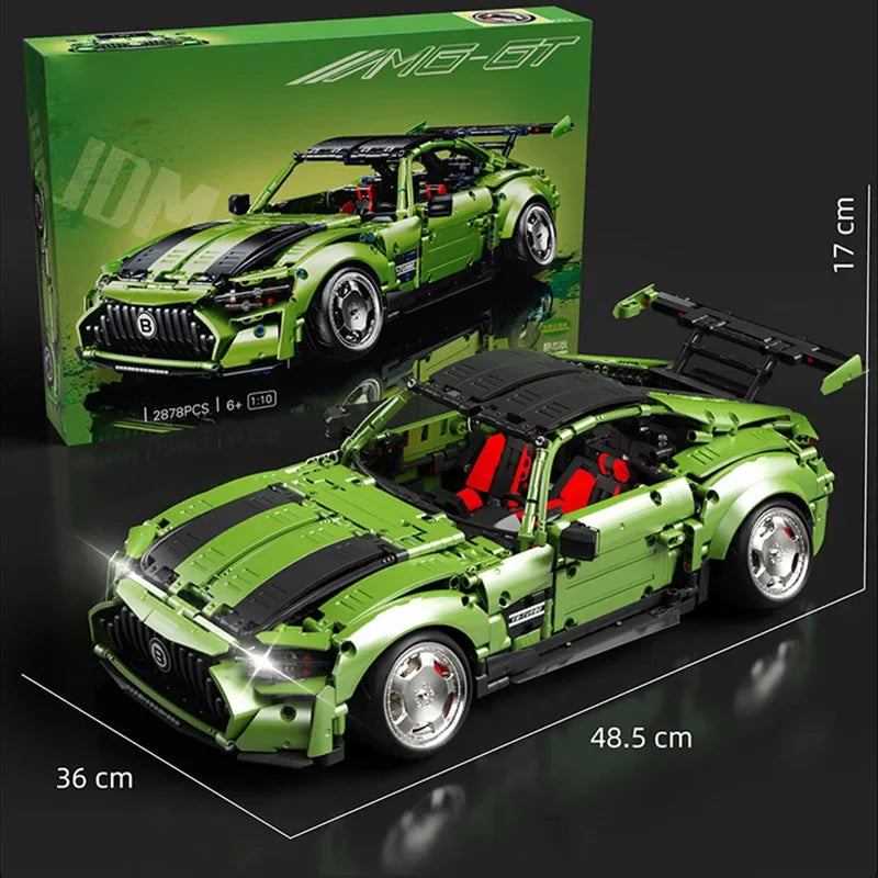 2878Pcs Technical MOC Super Sport Car Model Building Blocks City Famous Racing Speed Vehicle Bricks Toys Kids Adult Gifts