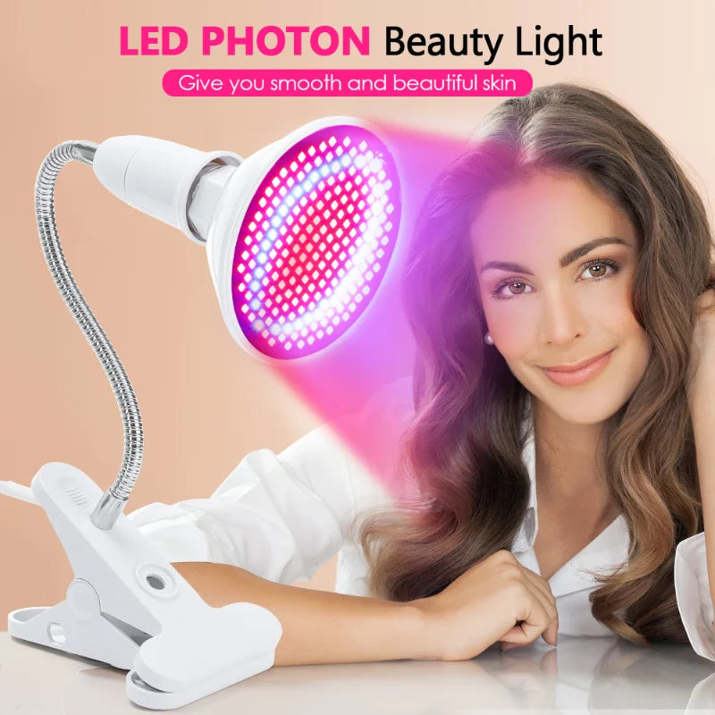 BXA 20W LED Red Light Photon Therapy Face Mask Beauty Instrument Facial SPA Acne Wrinkle Removal Skin Rejuvenation Anti Age