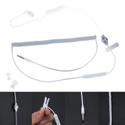 1 Pin 3.5mm Flexible Acoustic Air Tube Earpiece PTT Mic Speaker Microphone Headset for MP3 iPad Xiaomi iPhone Samsung Cell Phone