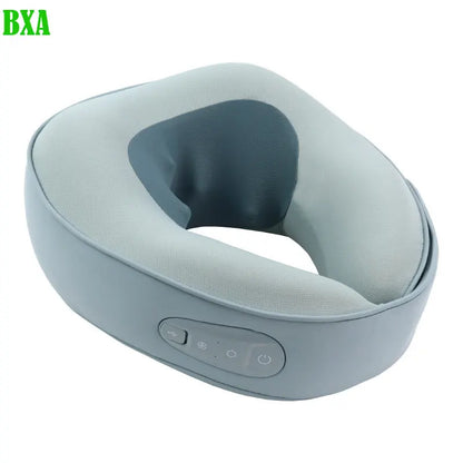 BXA Electric Pillow Massage U Shaped Neck Massager USB Multifunctional Shoulder Cervical Heating Massager Travel Home Car Relax