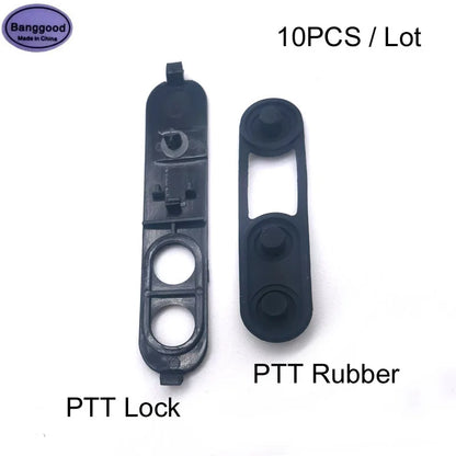 10PCS PTT Button Lock and PTT Rubber Key for Motorola XIR P3688 DEP450 DP1400 etc Radio Walkie Talkie Repair Kits