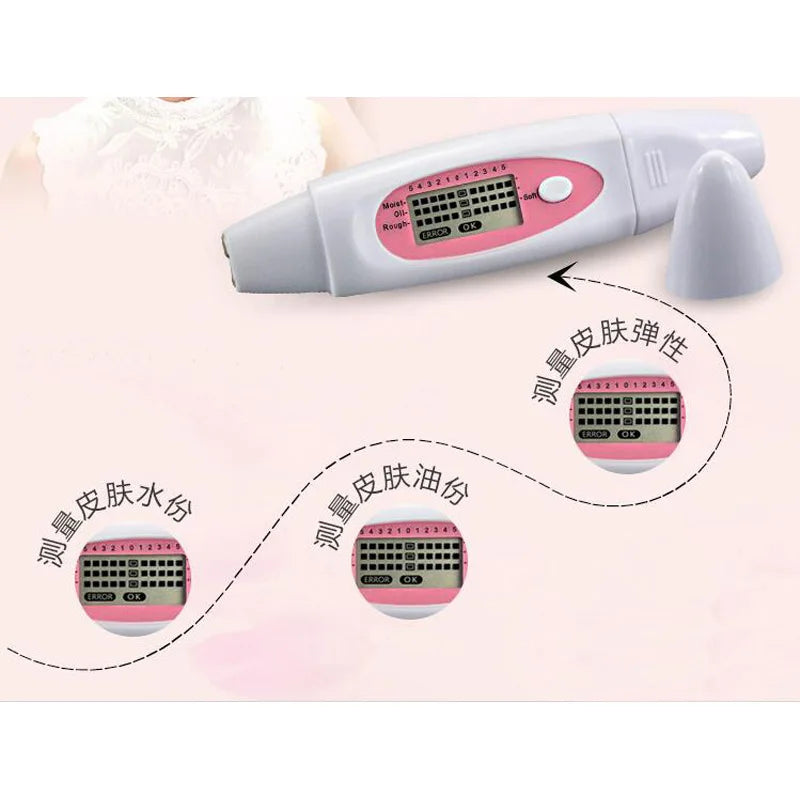 BIA Skin Analyzer Digital LCD Display Moisture Oil Content Facial Analyzer Tester Detection Skin Condition Monitor Hydrating