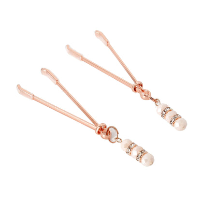 A Pair Metal Bondage Rhinestones Nipple Clamps Chain Pussy Clips Slave BDSM Women Toys SM Adult Sex Games Breast