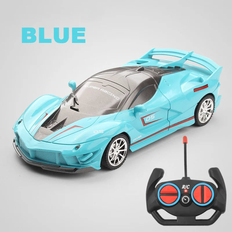 1:18 4DWC RC Car With Led Light  Radio Remote Control Cars Sports Car High-speed Drift Car Boys Toys For Children