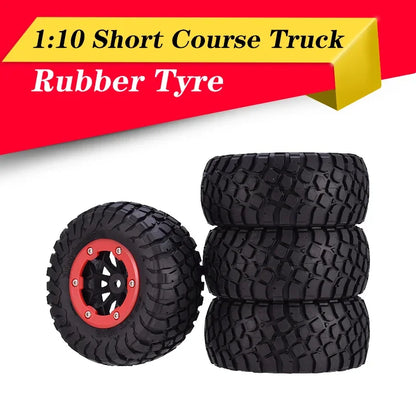 4Pcs AUSTARHOBBY AX-4007 110MM RC Wheel 1:10 Short Course Truck Tires Rubber Tyre for Traxxas Slash Tires HPI Car Parts