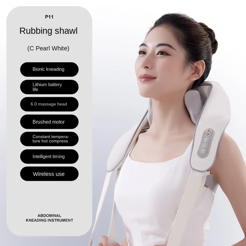 Cervical Massager Kneading Neck Home Massage Shawl Charging Hot Compress Neck Shoulder and Neck Massager