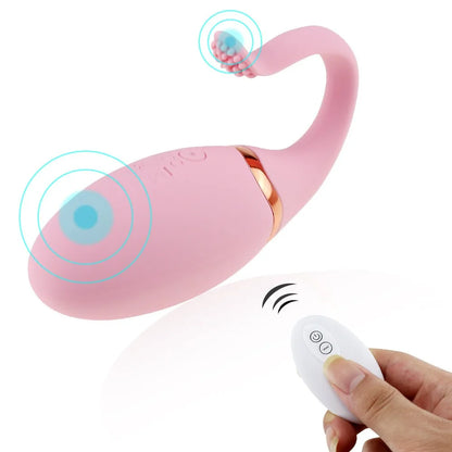 Tadpole Masturbator Vibrator Remote Control Silicone 10-Frequency Vibration Dual-Vibrator G spot Clitoris Massager for Women