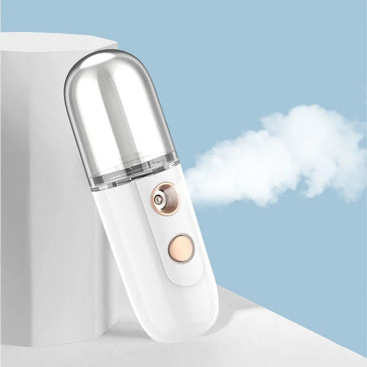 NEW Mini Cute Portable Humidifier Mr. Nano Face Steam Device Beauty Spray Hydrator Cold Sprayer Rechargeable Home Use