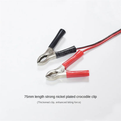 14AWG Solar Power Cable, 12V24V Battery Clamp with 75mm Crocodile Clips To SAE Plug Connection Wire, 1m