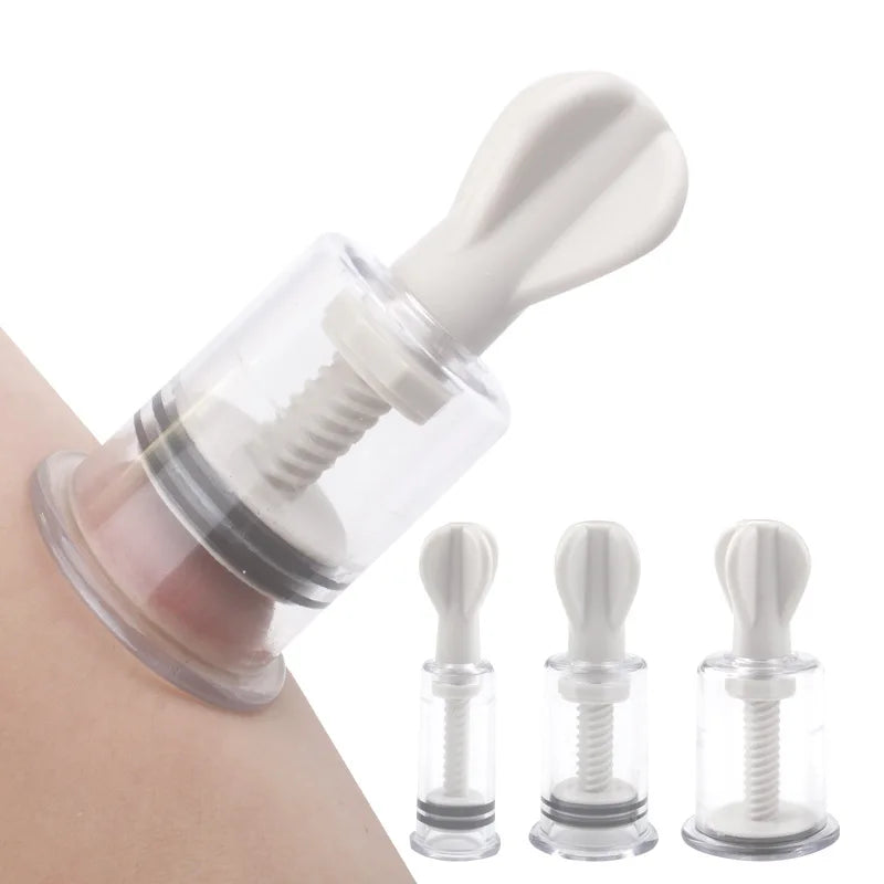 A Pair BDSM Breast Nipple Sucker Clitoris Suction Bondage Massager Nipple Vacuum Pump Enlarger Sex Toys for Women Adults