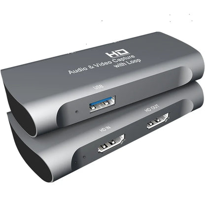 4K HDMI Video Capture Card with Audio and Microphone Input for Game Streaming and Live Recording