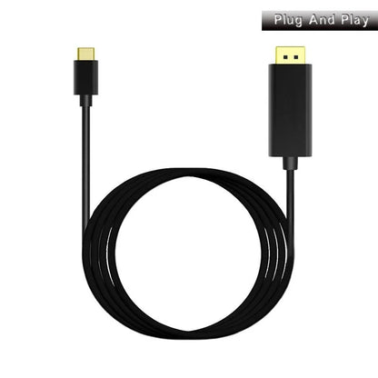 Type-C To DisplayPort 1.8M High Definition Adapter Cable, 4K*2K Support, USB 3.1 To DP