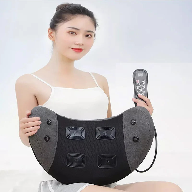 New Airbag Electric Waist Massager Lumbar Vibration Cushion Relief Pain Heating Relax Traction Therapy Back Body Massage