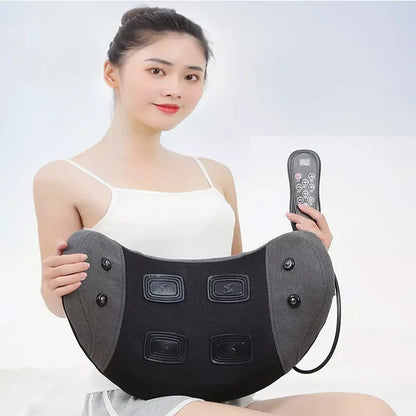 New Airbag Electric Waist Massager Lumbar Vibration Cushion Relief Pain Heating Relax Traction Therapy Back Body Massage