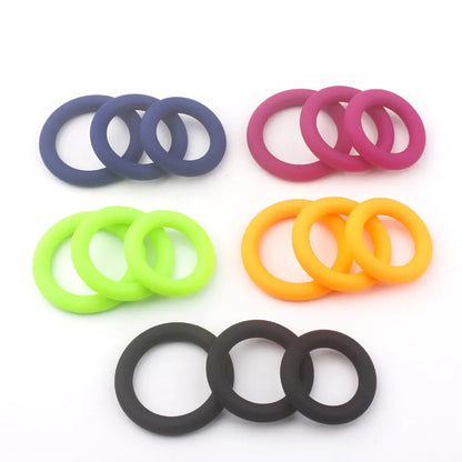 3pcs Male Penis Ring Silicone Cock Semen Lock Rings Delay Ejaculation Stretcher Extender Erotic Men Couples Sperm Ring Sex Toys