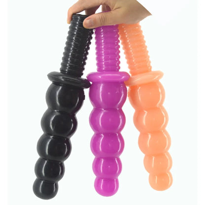 1PCS PVC Big 5-Balls 30cm Handle Butt Plug Anal Bead Anal Plug Anal Dildos Masturbator Sex Toys for Couple Men/Women