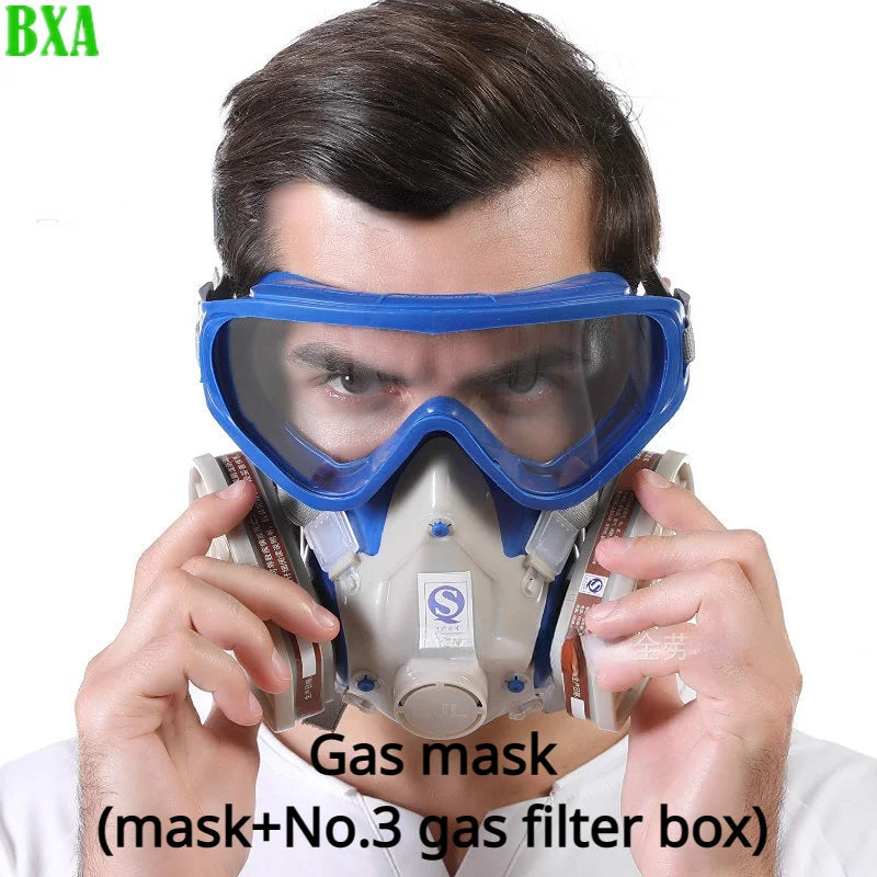 Protection Respirato Dust Filter Gas Mask Industrial Painting Spraying Facepiece Respirator Safety Glasses To Prevent Splashing