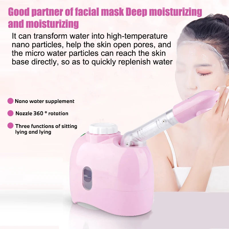 New Facial 33C Steamer Warmer Mist Humidifier Herbal Sprayer for Face Clean Spa Skin Care Salon Home Mask Whitening