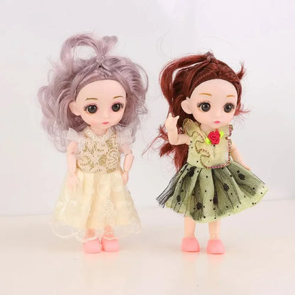 1pcs Random Style 6 Inch Doll Gift Box Girl Realistic Simulation Joint Movability Of Family Toys