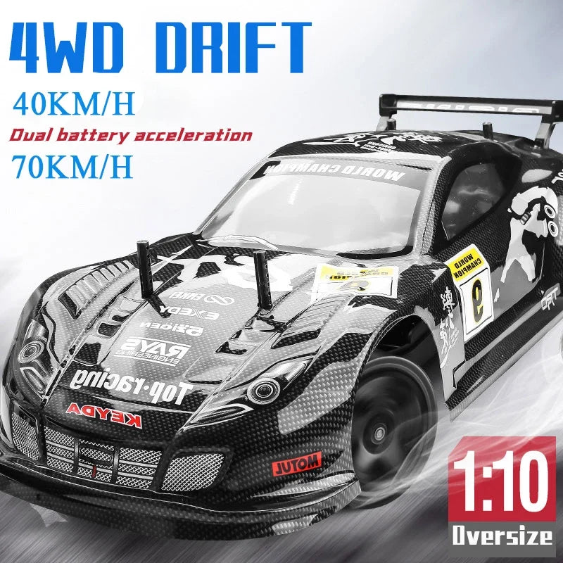 4WD 1:10 Shock Proof High-speed Vehicle 40km Drift Competition Racing Cross-country Boy Children's Remote Control Car Toy